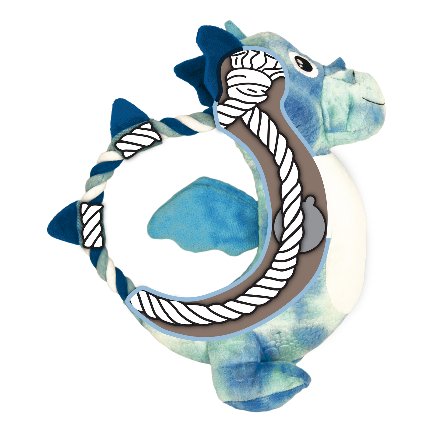 KONG Dragon Knots Dog Toy