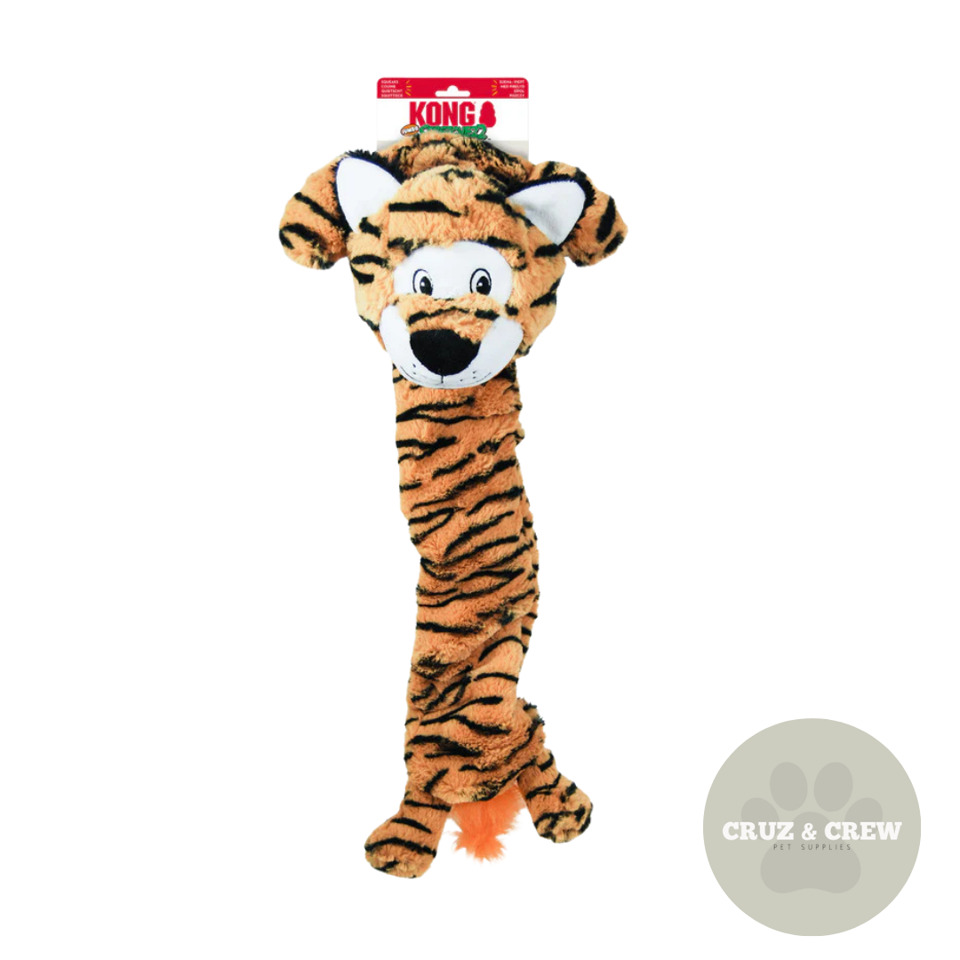 KONG Jumbo Stretchezz Leopard & Tiger Dog Toy