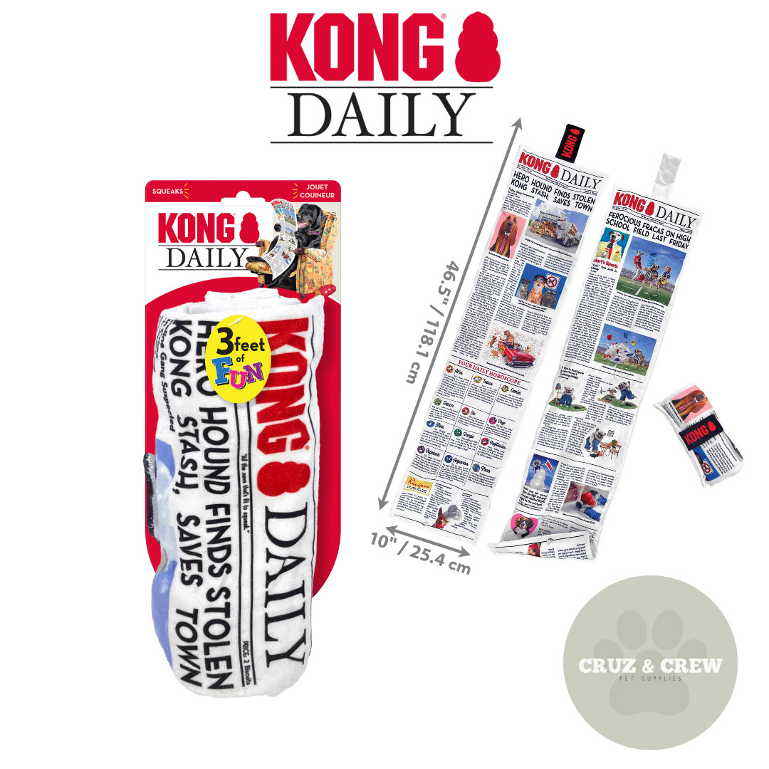 KONG Daily Newspaper Roll XL 1 Metre Long Dog Toy with 6 Squeakers