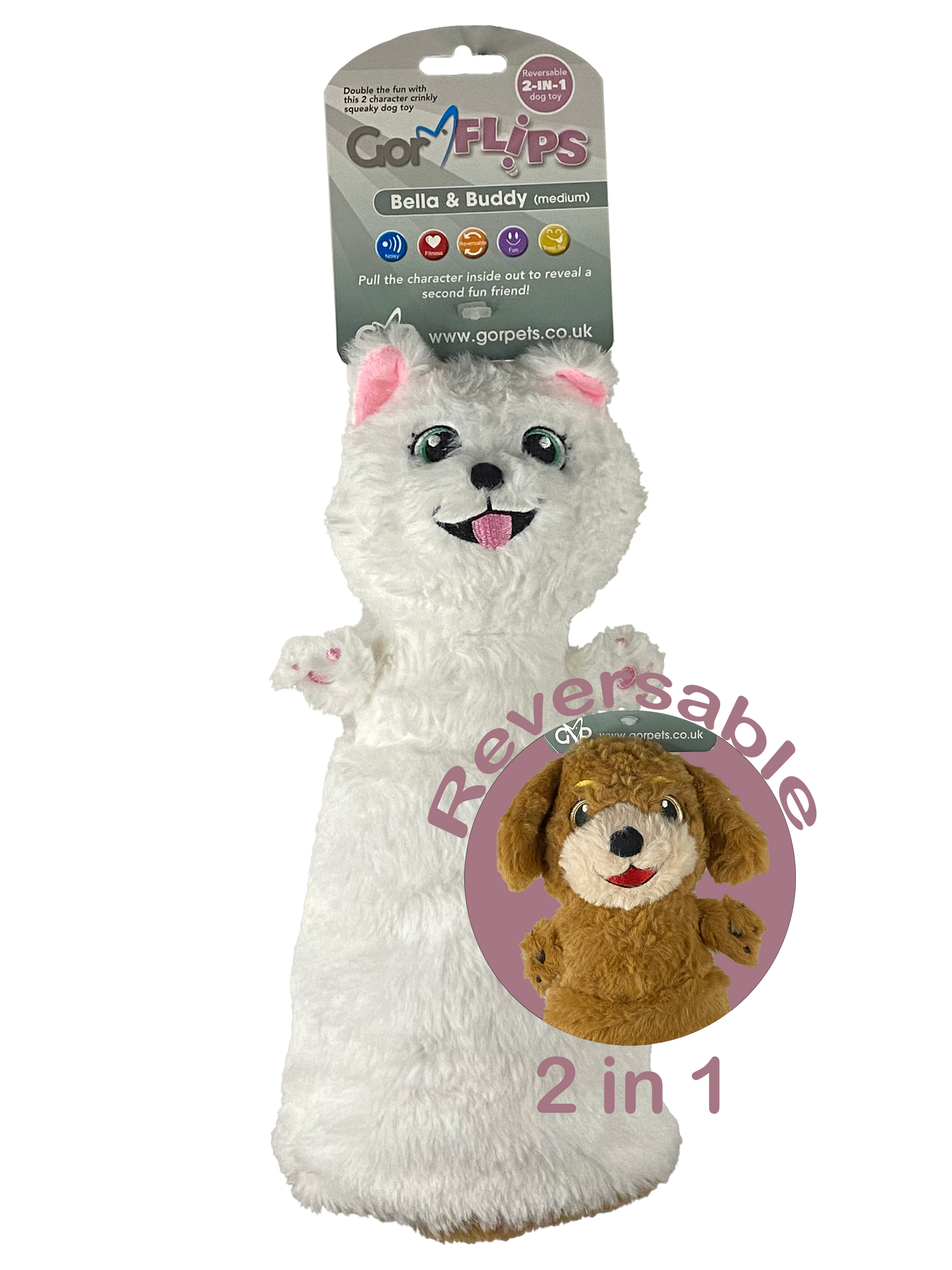 Gor Pets Flips – 2-in-1 Reversible Fun for Playful Pups!