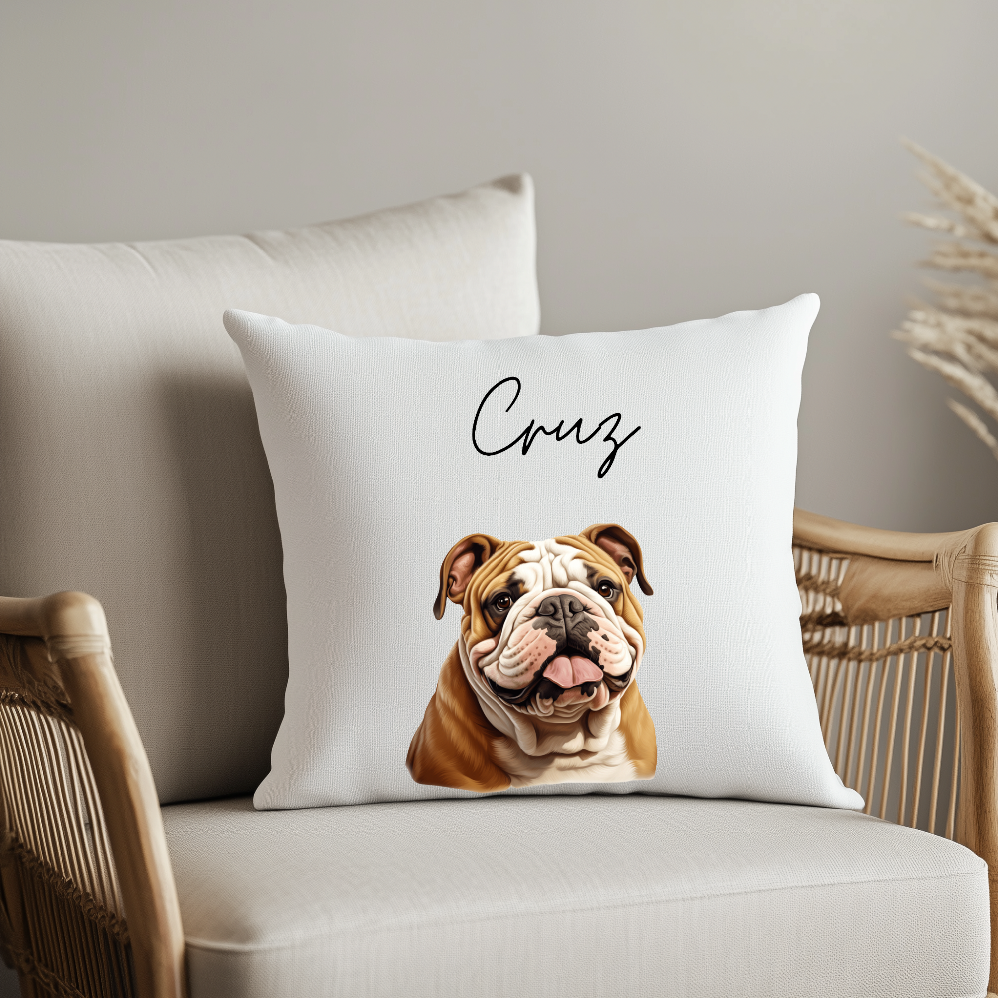 Personalised Pet Sofa Cushion | Breed & Name