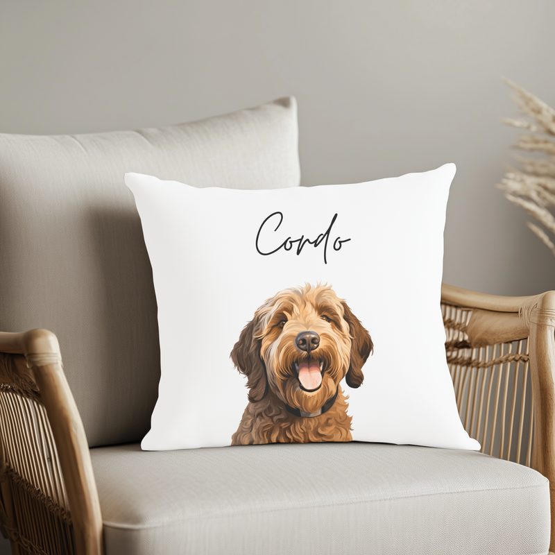 Personalised Pet Sofa Cushion | Breed & Name-zoom-
