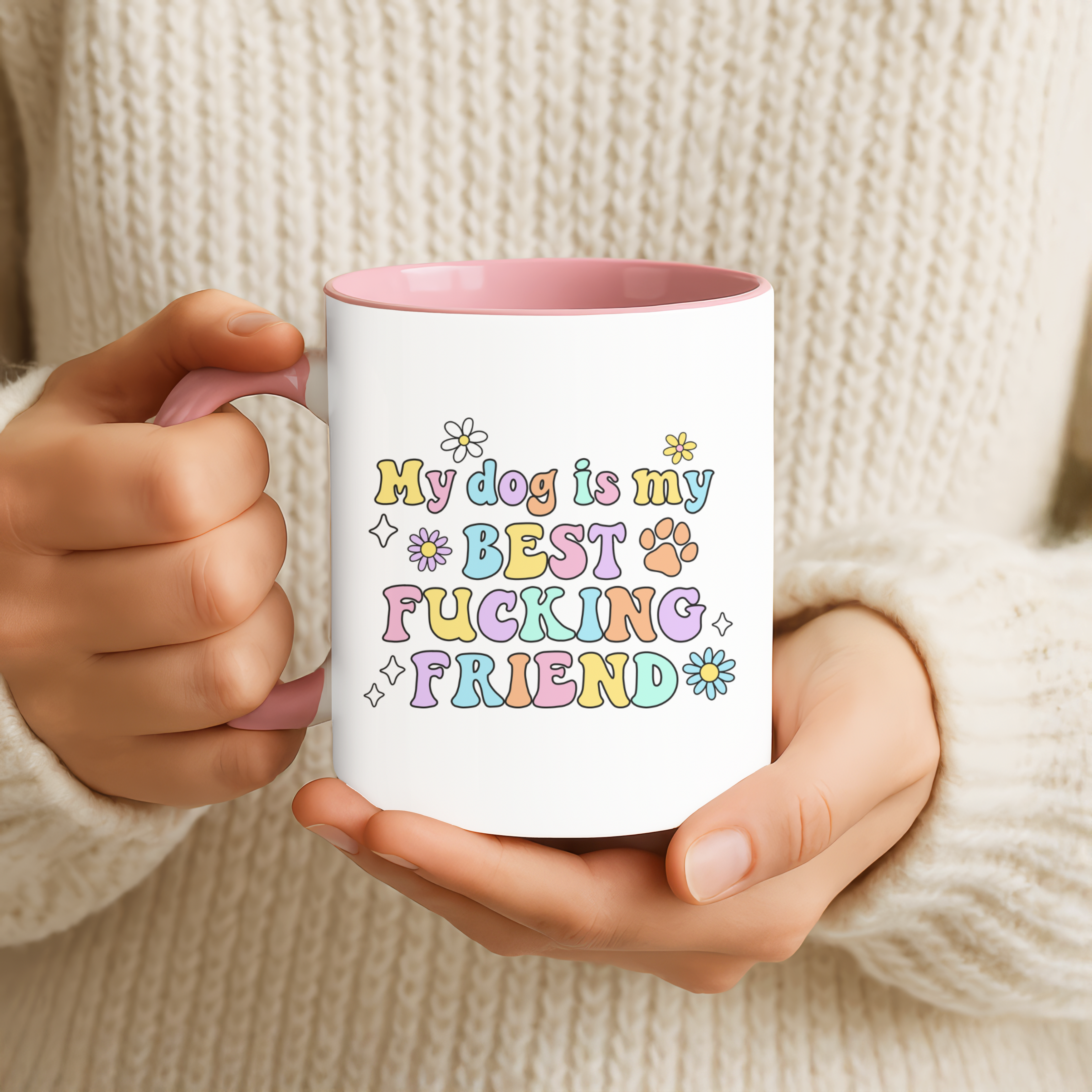 Dog Mum Fun Ceramic Mugs - 11oz-zoom-3