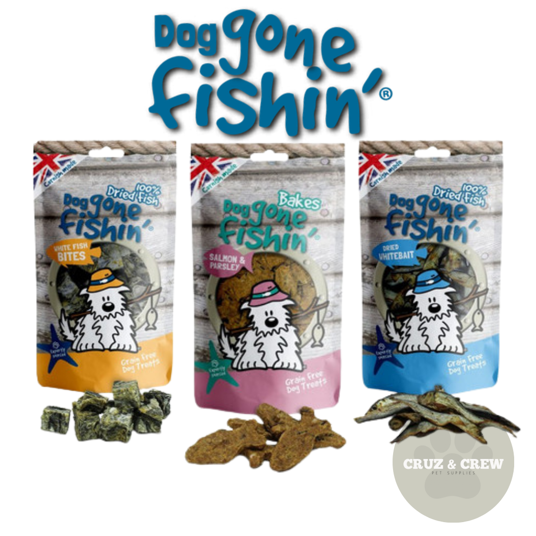 Natural Fish Treats for Happy, Healthy Dogs - Dog Gone Fishing, Skippers (12Wk)