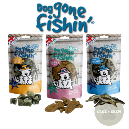Natural Fish Treats for Happy, Healthy Dogs - Dog Gone Fishing, Skippers (12Wk)