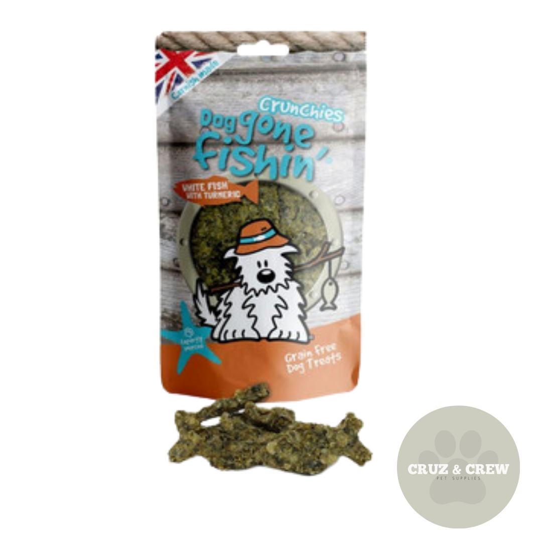 Natural Fish Treats for Happy, Healthy Dogs - Dog Gone Fishing, Skippers (12Wk)