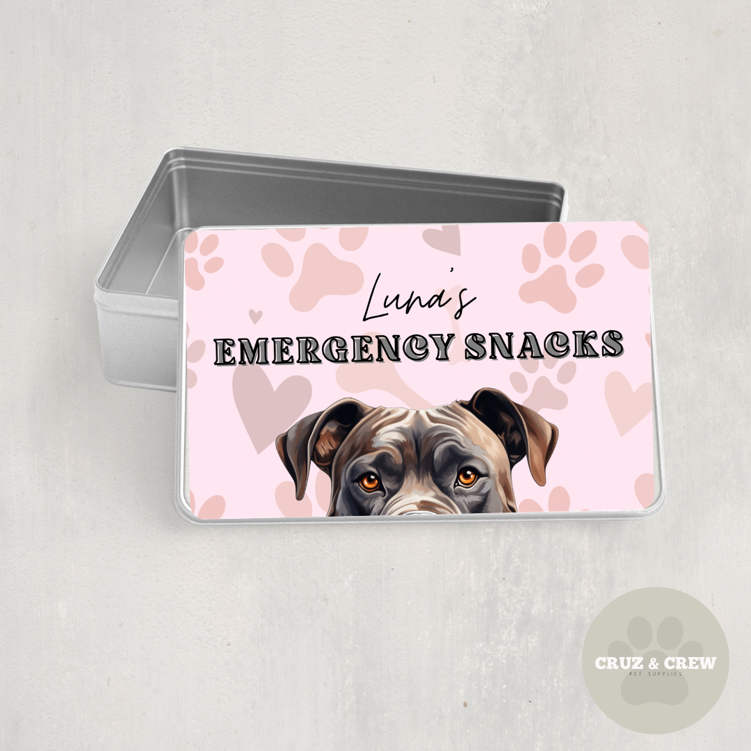Personalised Custom Dog Treat Tin