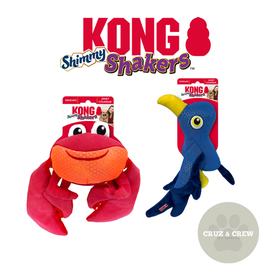 KONG Shimmy Shakers - Plush Shake & Crinkle, Indoor Play Sessions