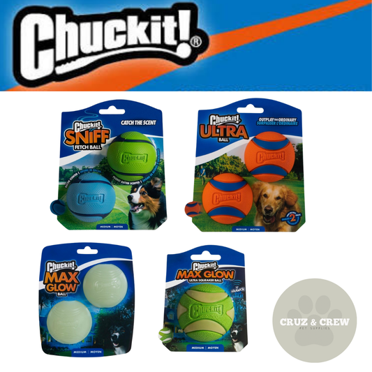 Chuck It Max Glow & Sniff Range - Dog Balls for Interactive Playtime