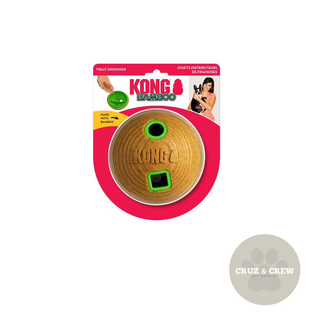 KONG Bamboo Feeder Ball Dog Toy - Perfect for Your Pet's Mealtime