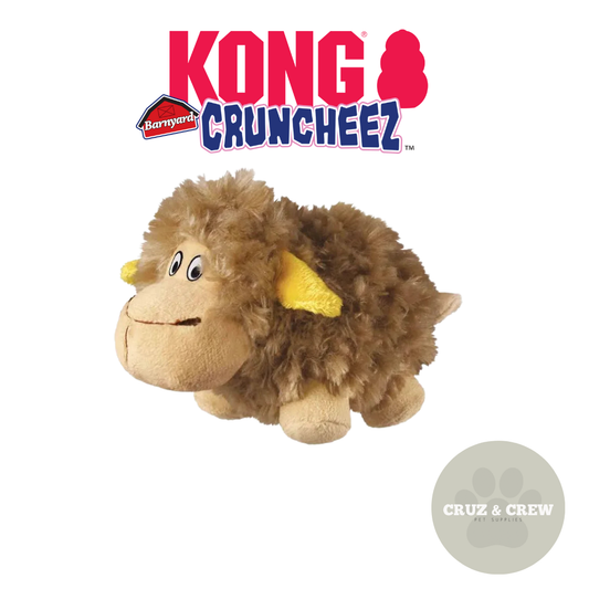 KONG Bardyard Cruncheez Sheep - Crunchie Toy for Dogs - Perfect for Playtime