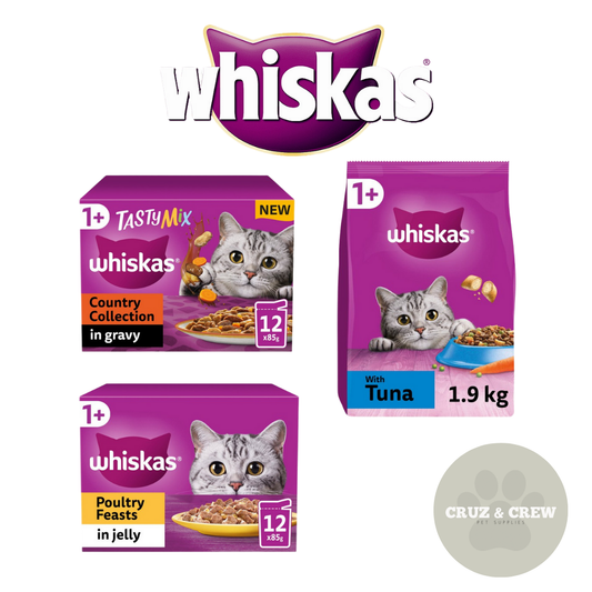 Whiskas Wet & Dry Cat Food - Nutritionally Balanced Meals for Purring Felines