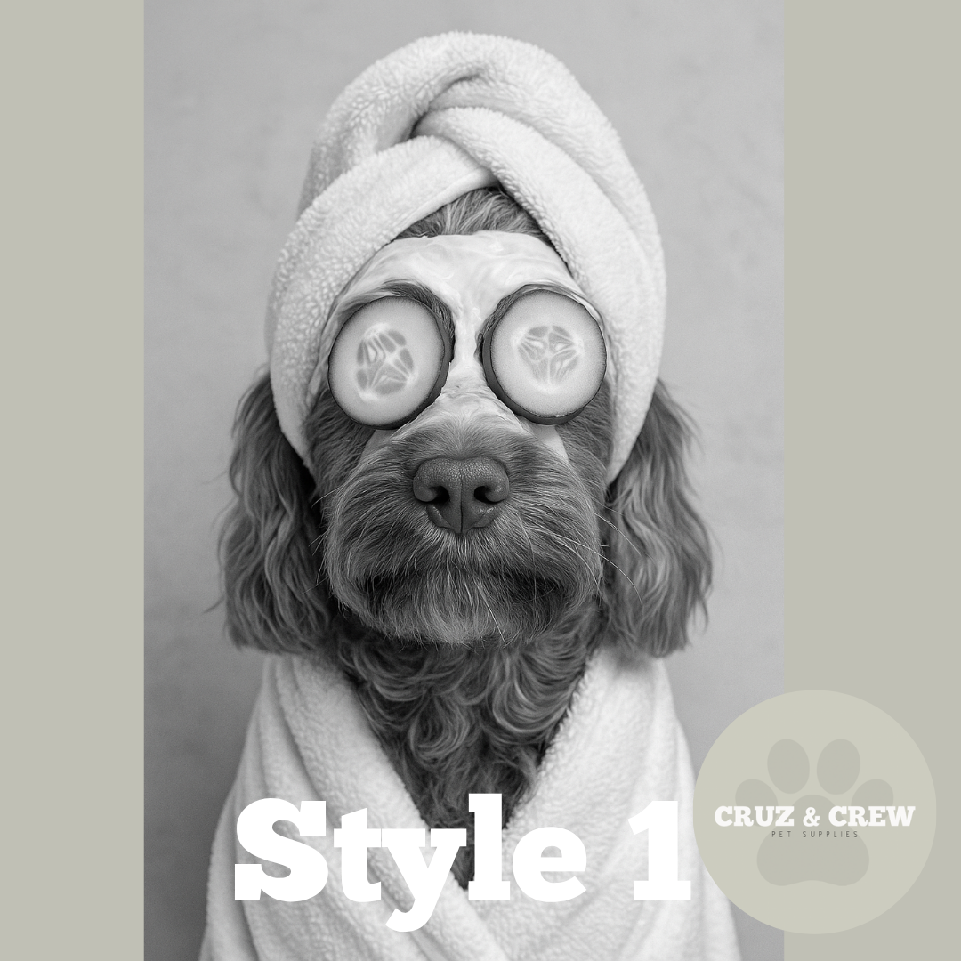 Cruz and Crew Bespoke Dog Bathroom Portraits – Framed to Perfection