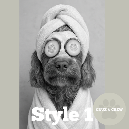 Cruz and Crew Bespoke Dog Bathroom Portraits – Framed to Perfection