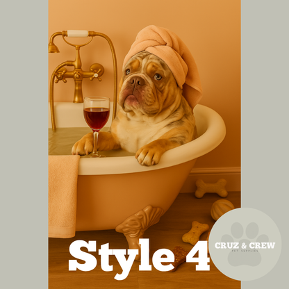 Cruz and Crew Bespoke Dog Bathroom Portraits – Framed to Perfection
