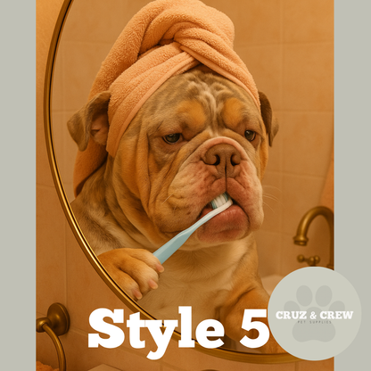 Cruz and Crew Bespoke Dog Bathroom Portraits – Framed to Perfection