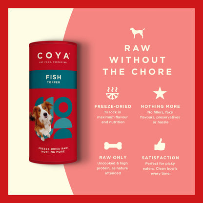 COYA Dog Treats and Toppers - Mix in High-Protein Freeze-Dried Raw Food